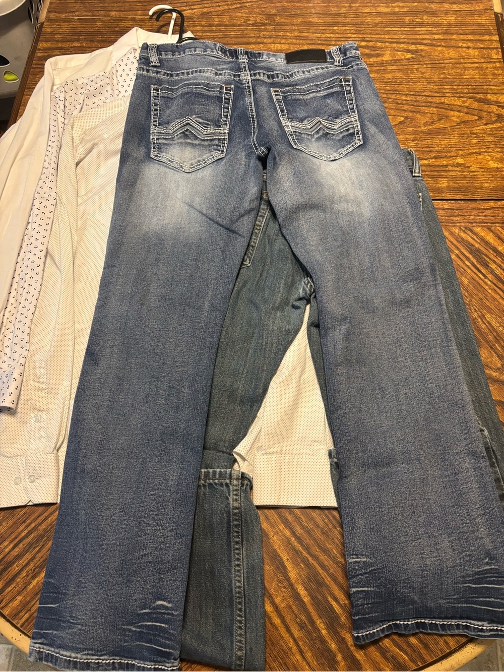 Men's medium 32w bundle Levi’s True luck Alfini Haggar Express 2 jeans&3 shirts - Picture 6 of 16